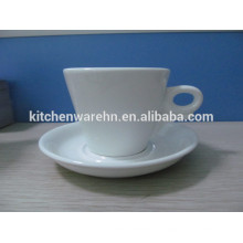 Haonai M-10516 special ear handle porcelain coffee cups and saucers set hot sales
